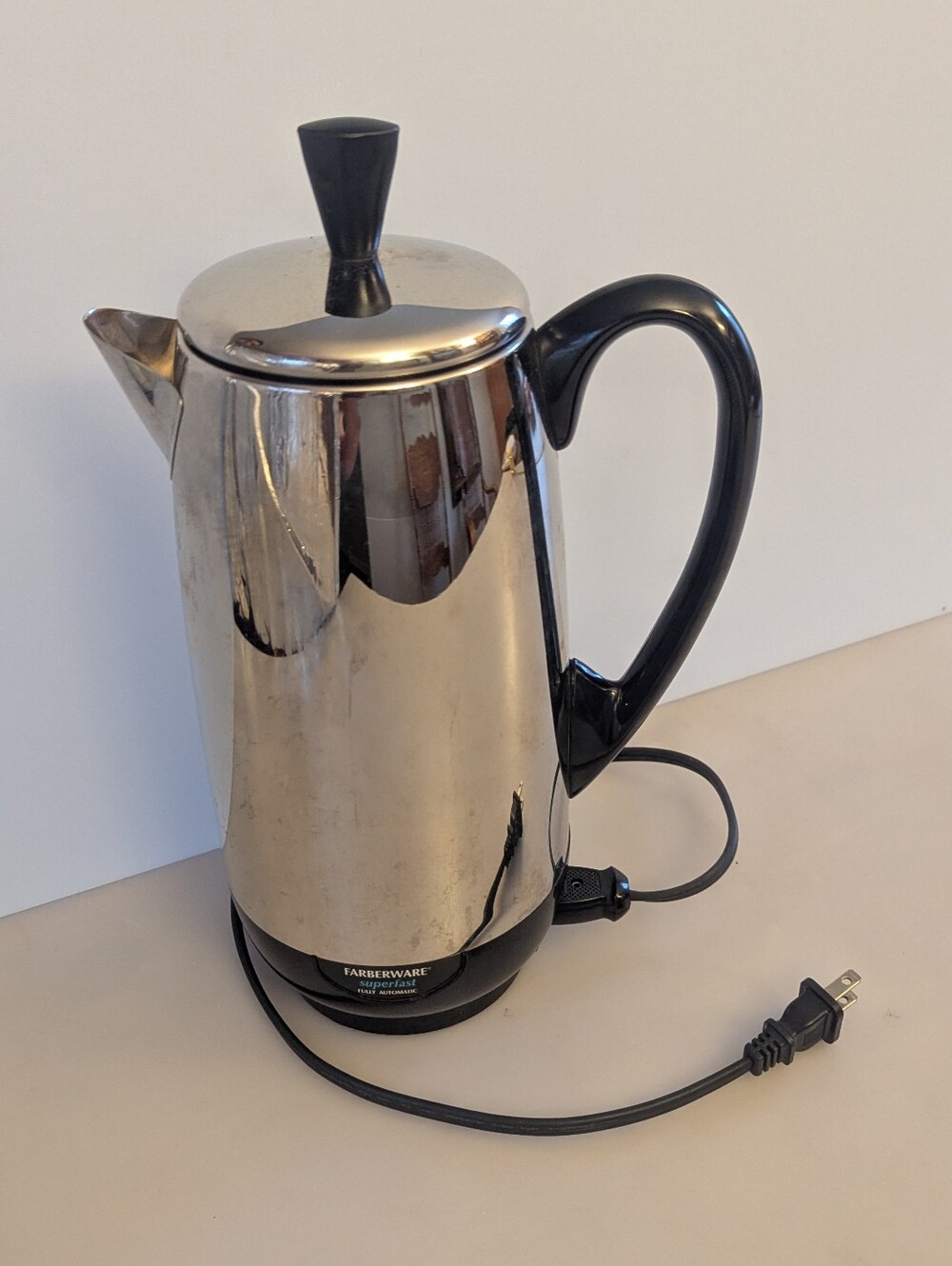 Farberware FCP412-A Chrome Electric Automatic 5 Cup Percolator Coffee Maker 13"T